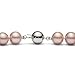 HinsonGayle AAA GEM 8-8.5mm Pink Round Freshwater Cultured Pearl Necklace (14K White Gold)-18 in length