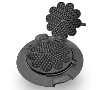 Waffeleisen aus Gusseisen für herzförmige Waffeln