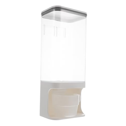 ibasenice Wall Mount Food Storage Container Sealed Pet Food Bin with Double Mouth Design Odor Moisture for Dogs and Cats Keeps