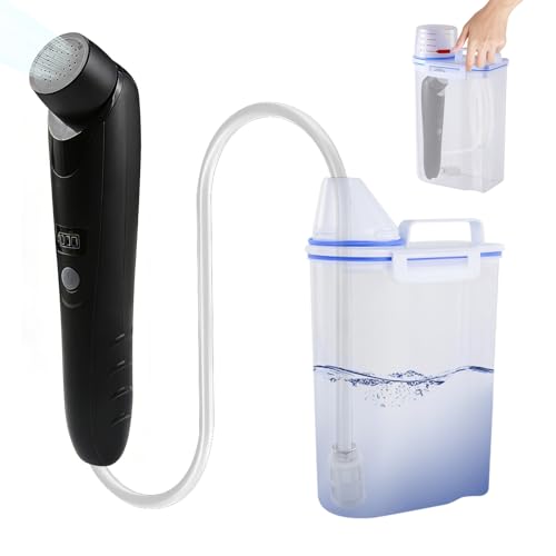 Bidé Portátil, 2.5L Bidé Eléctrico, Pulverizador Eléctrico de Mano para Bidé, Bidet de Mano Pulverizador Kit, Recargable, Ducha Aerosol limpio, Ideal para Viajes, Unisexo Negro
