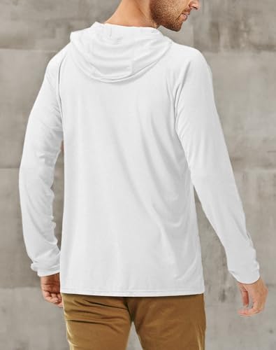 Roadbox UPF 50+ Fishing Shirts for Men Long Sleeve UV Sun Protection Hoodie with Mask/Non-Mask Outdoor Hiking Shirts