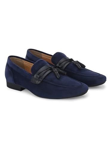 Image of San Frissco Men's Formal Loafers Leatherette Trending Shoes with Tussle,Semi Casual Cushioned Footbed Cushioned Footbed Formal Party Slip-On Shoes /Stylish, Comfortable & Lightweight