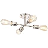 Hyperion house 4-Light Polished Nickel Sputnik Semi-Flush Mount Ceiling Light Fixture for Kitchen La