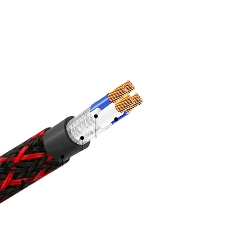 1 Pair 2 R/*C*A to 2 R/*C*A Interconnect Cables HiFi Stereo 4N OFC Male to Male for Amplifier DAC TV car Audio(300CM)