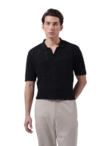 Chemise homme en tricot plat texturé idéale pour vos sorties urbaines