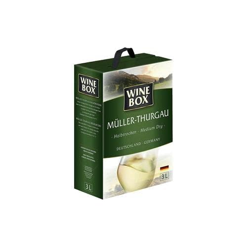 Wine Box Müller-Thurgau Weißwein halbtrocken, 4er Pack (4 x 3 l)