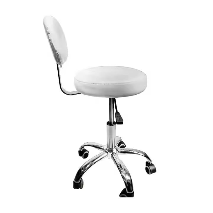 BARBERPLAN Vanity Chair with Back, Rolling Stool with Adjustable Height for Beauty Barber Salon Spa Medical & Office Use