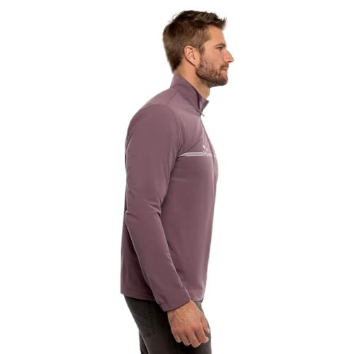 TravisMathew Men's Unexpected Suprize Quarter Zip Jacket, Flint LG2