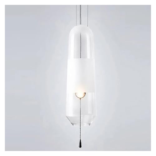 Lustre moderne en verre transparent fini les pièces sombres et tristes