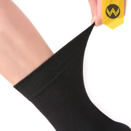 WANDER Men's Dress Socks Cotton Thin Classic Lightweight Socks 6/8 Pairs Solid & Patterned Soft Breathable Socks3