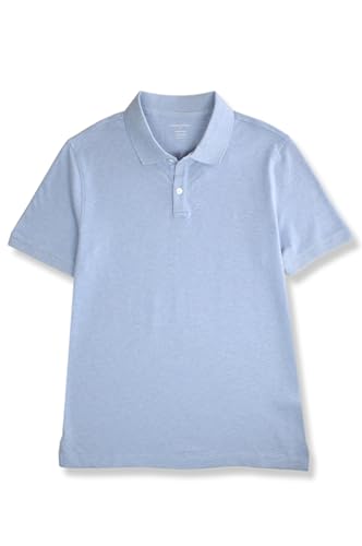 Camiseta polo para hombre Banana Republic Factory, corte slim fit, de piqué con malla y algodón orgánico, con monograma miniatura 2