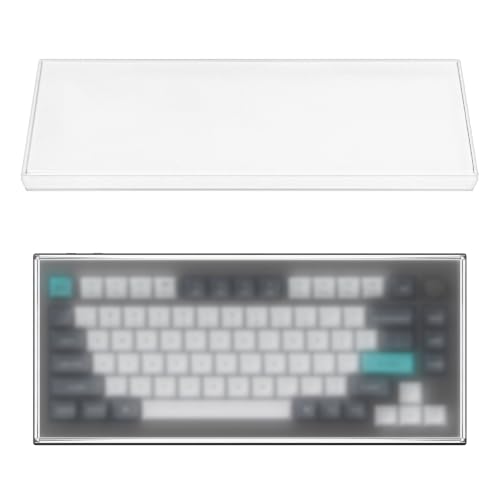 Image of Geekria 75% 84-Key Knob Keyboard Dust Cover, Acrylic Keypads Cover, Compatible with Keychron Q1 HE /Max /Pro / V1 / V1 Max /Aula F75 Pro, F75 (Frosted)