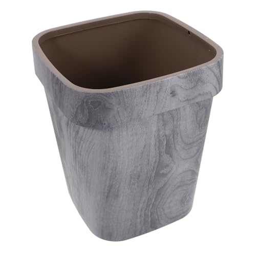 OUNONA Cubo de basura de grano de madera recipiente de basura retro Pequeño lata de basura hogar latas bote de basura pequeño para baño bote de basura de cocina baño de basura el plastico