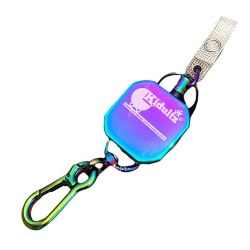 Image of Heavy Duty Metal Zinc Alloy I'd Card Retractable Black Stylish Badge yoyo Reel, Key Chain Holder Belt Clip Pull Cord with 27.5 inch Steel Cable (Multicolour)