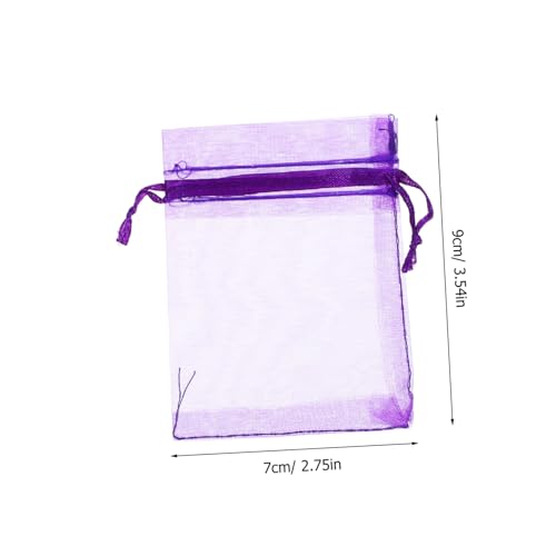 100 bolsas de sachet vacías aroma lavanda para joyas miniatura 2