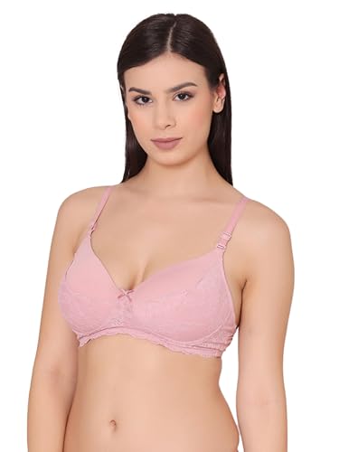 Image of Groversons Paris Beauty Women's Padded, Non-Wired, Multiway, T-Shirt Bra with lace (BR097)