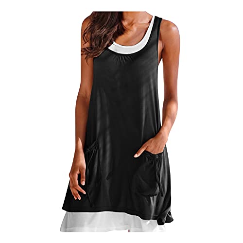 Robe deux pièces col rond et poches pour en finir avec les tenues inconfortables