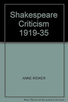 Shakespeare Criticism, 1919-1935