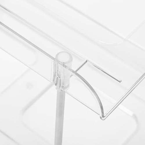 Estante transparente apilable multiusos para debajo del fregadero, ahorro de espacio, 2 niveles, con cajones deslizantes para baño o cocina miniatura 7