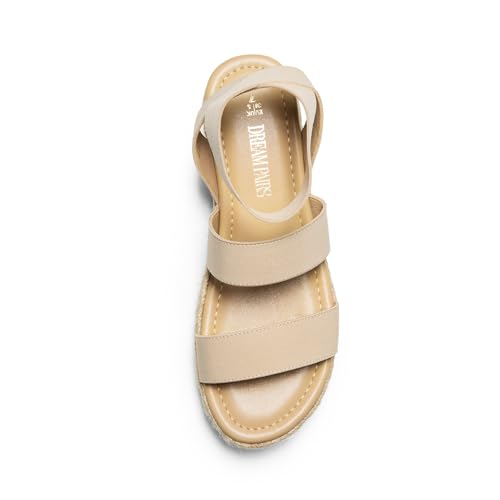 Image of DREAM PAIRS Strappy Espadrille Platform Wedge Sandals for Women Dressy Summer, Comfortable Open Toe Sandals with Cushioned Insole and Ankle Strap Buckle