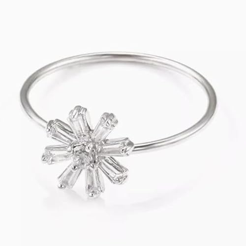 Bague de mariage rectangle en argent 925 et moissanite d'exception - 4
