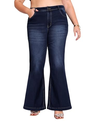 Image of Miss Chase A+ Women's Bootcut High Rise Regular Length Stretchable Denim Jeans