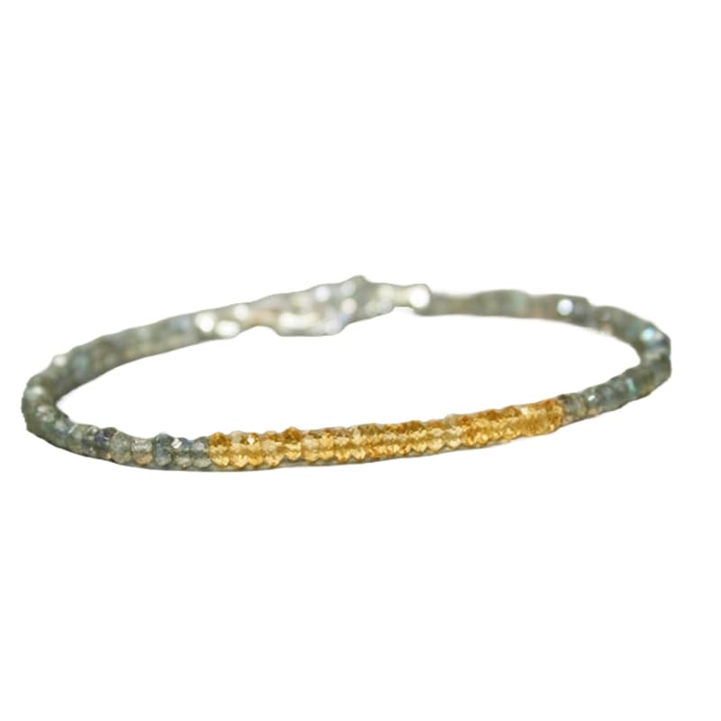 Bracelet en citrine et labradorite LKBEADS, le cadeau mixte idéal et fin