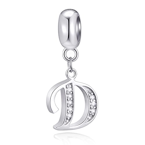 Materiale e artigianato: questo ciondolo con lettera D è realizzato in argento Sterling 925 e intarsio di zirconi cubici. È realizzato da lavoratori altamente qualificati, è delicato artigianale.