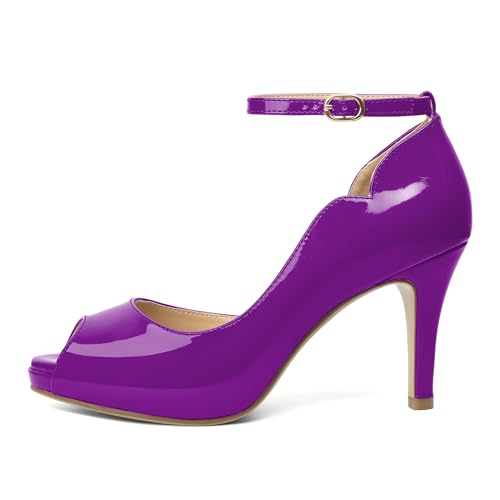 Image of AUMOTED High Heels Pumps Platforms Shoes for Party Daily 3.4 inch Dressy Pumps