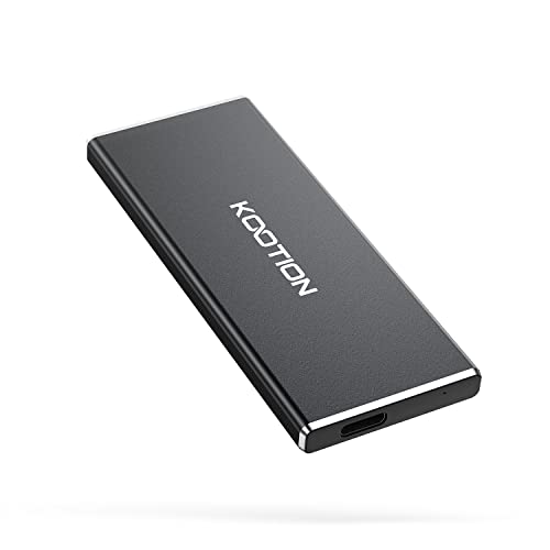 KOOTION Portable SSD 500GB External Solid State Drive, Mini USB 3.1 Type-C Mobile Solid State Drive for Data Storage and Transfer (500GB, Black)
