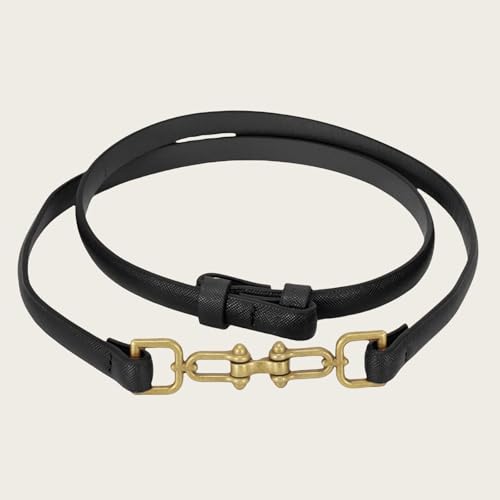 Leather Skinny Women Belt Thin Waist Belts For Dresses Adjustable Belt With Antique Brass Buckle3