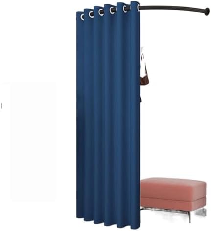 Cabine d'essayage d'angle murale vestiaire autonome spacieux avec rideau occultant pare-soleil
