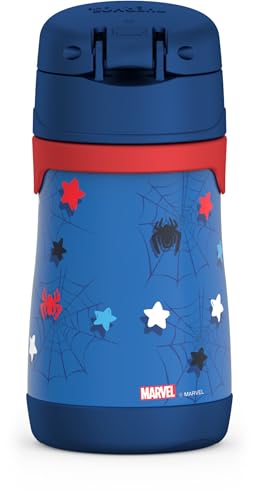 Image of THERMOS Vacuum Insulated Stainless Steel 10oz Straw Bottle, Spidey and His Amazing