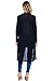 Modern Kiwi Solid Essential Long Cascading Cardigan (S-3X) (3X, Black)