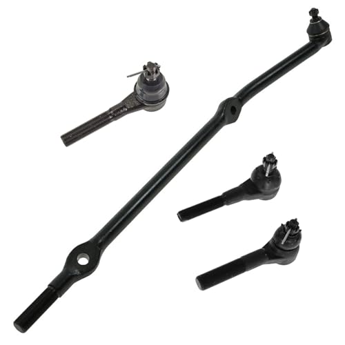 TRQ Inner and Outer Driver and Passenger Side Tie Rod Set 4 Piece