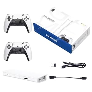 Wireless Video Games for Tv Gaming, Retro Gaming Console with Game Stick 4K Ultra HD Game Stick, Plug & Play TV Video Game Set for 2 Player with 10 Emulators 24000+ Games