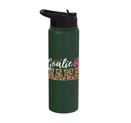 Ice Hockey Goalie Nana Of A Hockey Keeper Nana Leopard Stainless Steel Insulated Water Bottle