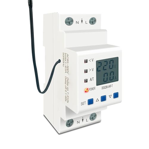Protector de sobretensión ajustable Kwh para limitar corriente carril Din 2