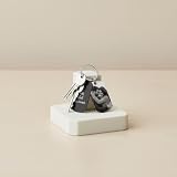 WORKIRAN Personalisierter Schlüsselanhänger mit Fotogravur und Liebestext, Schwarz-Weiß Dog Tag Anhänger, Individuelles Paar-Geschenk mit Beidseitigem Druck