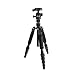 Produktbild Mantona Light Traveller Reisestativ 131,5 cm schwarz, Kamerastativ aus Aluminium bis 5 kg Traglast, leichtes Fotostativ mit Kugelkopf und Arca-Swiss-Schnellwechselplatte, Tripod und Monopod