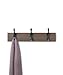 Amazon Basics Rectangular Wall Mounted Modern Coat Rack, 3 Hooks, Walnut