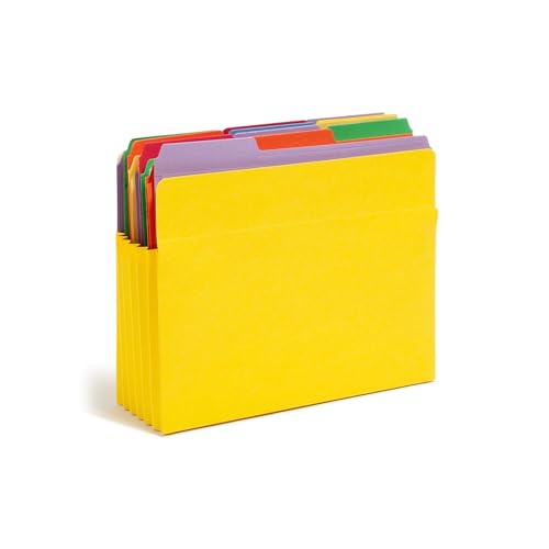 Image of Smead File Pocket, Straight-Cut Tab, 5-1 /4 inch Expansion, Letter Size, Assorted Colors, 5 per Pack (73836)