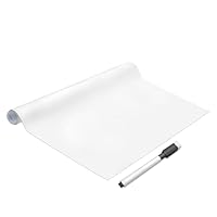 AMIGO Selbstklebende Whiteboard-Folie - Enthält eine Rolle Selbstklebender Whiteboard Folie und 1 Whiteboard-Marker,für Kinder Heimwerken Funktioniert Schule Klassenzimmer Zuhause Büro 44cm x 2m