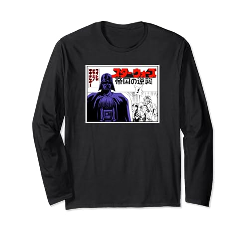 Star Wars manga long sleeve t-shirt homme imprimé graphique coton noir
