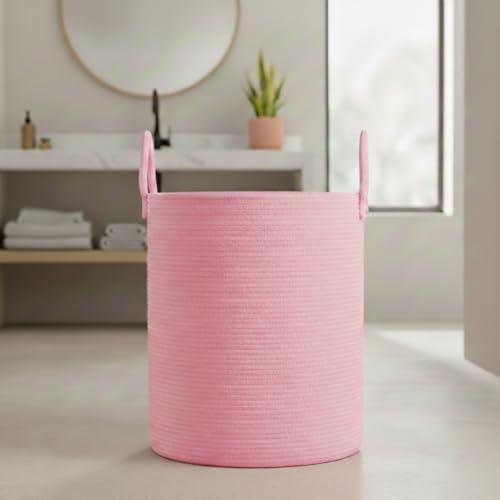 Catálogo para Comprar On-line Cesto de ropa sucia para bebe más recomendados. 45 MAGMALIFE Cesta de Lavandería de Cuerda de Algodón, Plegable y Duradera, con Dos Asas Resistentes, Canasta para Ropa Sucia, Almacenamiento y Organización en Baño, Dormitorio y...