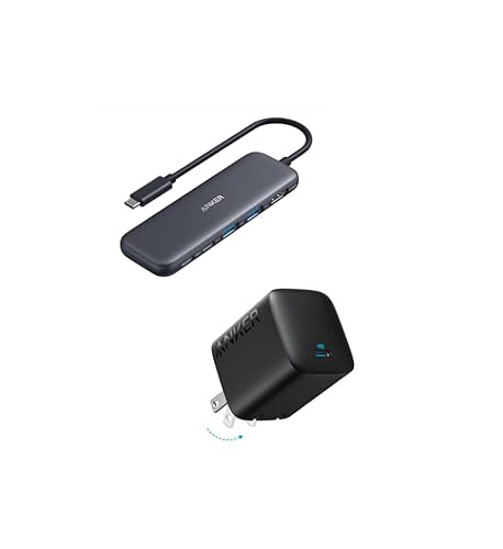 Anker 332 USB-C Hub (5-in-1) with 67W USB C Wall Charger