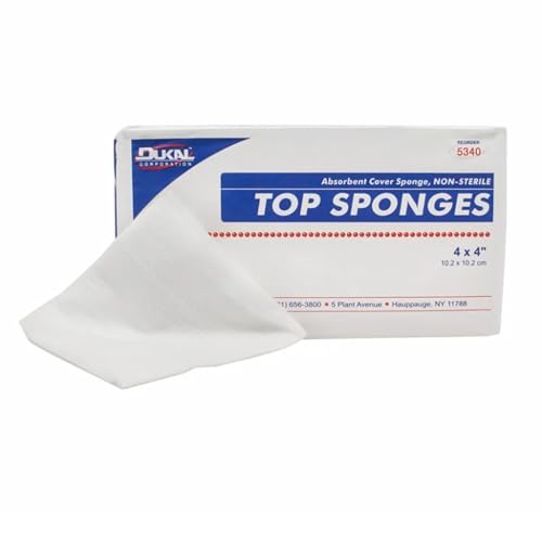 Esponjas Dukal Top No Estériles, 4" x 4", Bolsa de 100 unidades