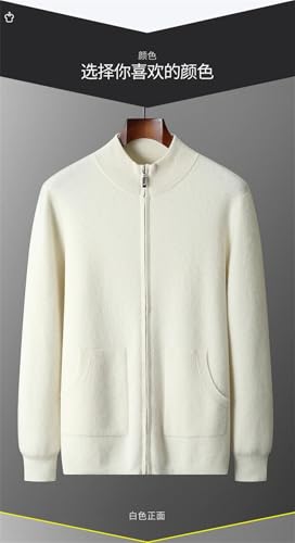 Mens Cardigan Sweater Full Zip Knitted Long Sleeve Slim Fit Casual Stand Collar Sweater Thicken Warm Men Sweater2