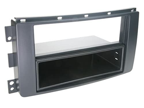 Sound-way Kit Montaje Autoradio, Marco 1 DIN / 2 DIN Radio para Coche Compatible con Smart ForTwo 2007-2010