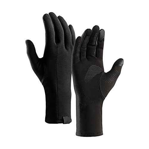 Generisch 2026 Gants de course d'hiver professionnels avec fonction écran tactile Moufles thermiques légères en polaire imperméables respirantes pour les sports de plein air par temps froid (noir